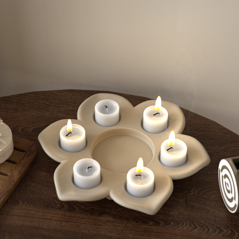 Lotoso gėlių aromaterapijos žvakidė su silikono forma, DIY, nereguliarus kontūras