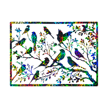 Φόρμα σιλικόνης για εποξική ρητίνη, διακόσμηση τοίχου με φύλλο και πουλί – ακανόνιστο σχήμα, ολογραφικός σχεδιασμός