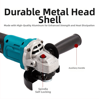 Rockita безжичен безчетков ъглошлайф, 21V, модел 404, с аксесоари