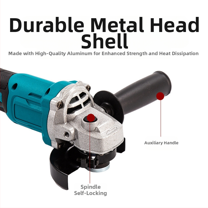 Rockita безжичен безчетков ъглошлайф, 21V, модел 404, с аксесоари