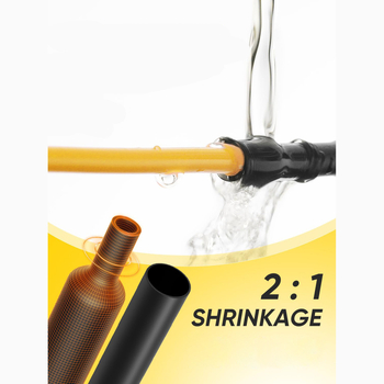 Heat shrink tubing комплект, 900 бр., 2:1 свиване, огнеупорен полиеолефин VM-1, ROHS сертифициран