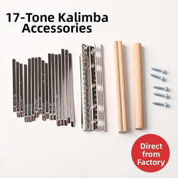 Set kalimba s 17 tónmi - klince z mangánovej ocele, niklované klávesy, balenie s bublinkovou taškou