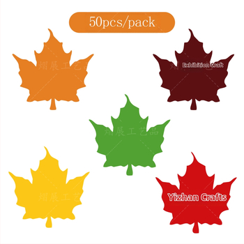 Поздравителна картичка с дизайн на кленов лист, хартия, печат, пасторален стил, за Деня на благодарността.