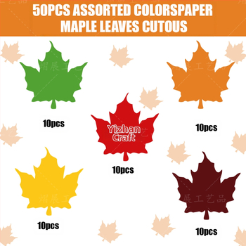 Поздравителна картичка с дизайн на кленов лист, хартия, печат, пасторален стил, за Деня на благодарността.