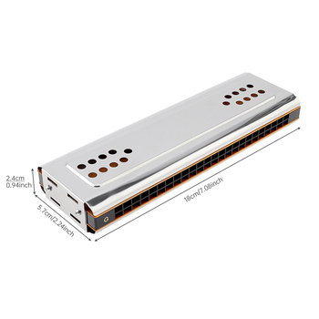 Αρμονίκα - Διπλής όψης, 24 τρύπες, Πολυφωνική, Κλειδιά C και G, Για ενήλικες αρχάριους