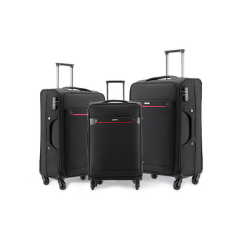 Σετ αποσκευών ταξιδιού 3 τεμαχίων με μεγάλη χωρητικότητα, ανθεκτικό ύφασμα Oxford, κλείσιμο με φερμουάρ, τροχοί περιστροφικοί, βάρος 2,5 kg, κλειδαριά με κοινό κωδικό