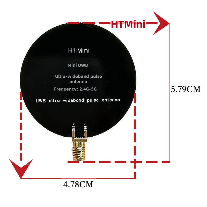 Htmini UWB jednopolová impulzná anténa, 2.4–10.5 GHz, širokopásmová anténa
