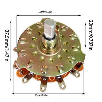 Rotacijski prekidač visoke snage 3A/5A/10A, 360° rotacija