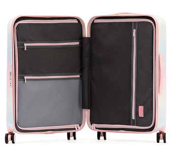 PC βαλίτσα χειραποσκευών για γυναίκες, εξαιρετικά ελαφριά, με κλειδαριά TSA, κυκλικές ρόδες, διαχωρισμός στεγνό-βρεγμένο