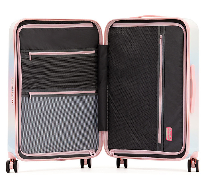 PC βαλίτσα χειραποσκευών για γυναίκες, εξαιρετικά ελαφριά, με κλειδαριά TSA, κυκλικές ρόδες, διαχωρισμός στεγνό-βρεγμένο