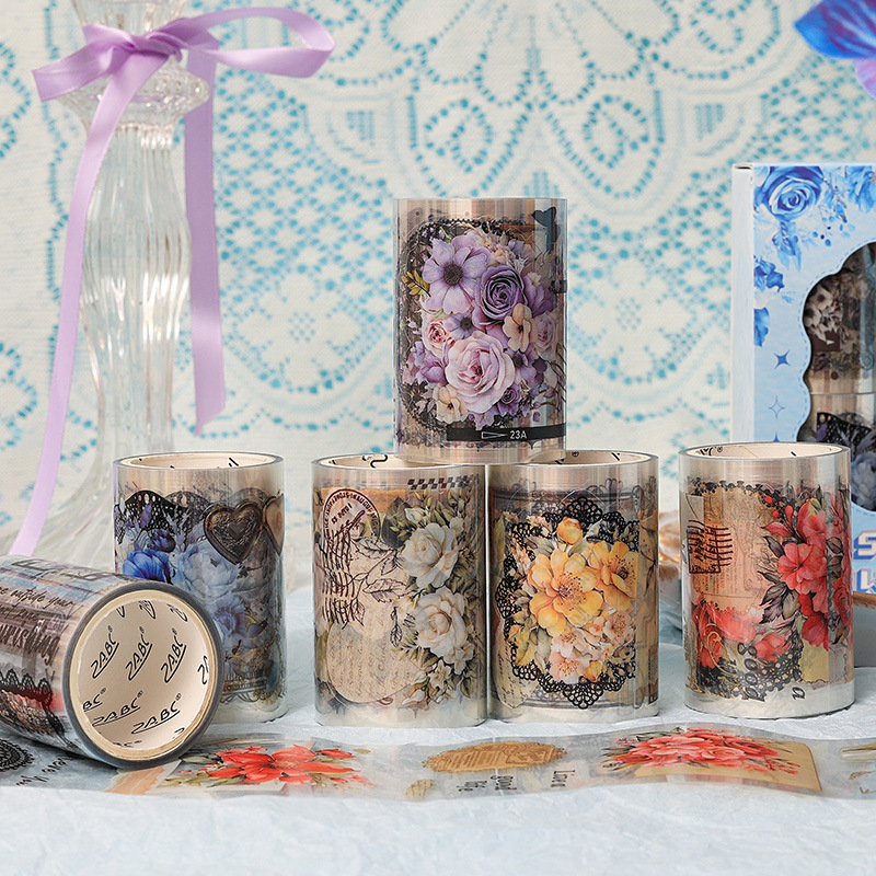 Σετ PET ταινιών και αυτοκόλλητων για DIY ημερολόγια – Διαφανές, αδιάβροχο ρομαντικό φλοράλ σχέδιο; Υλικό: PET; Κατασκευή: Ημιχειροποίητο και ημιμηχανοποιημένο; Μάρκα: Other; Άδεια IP: Όχι