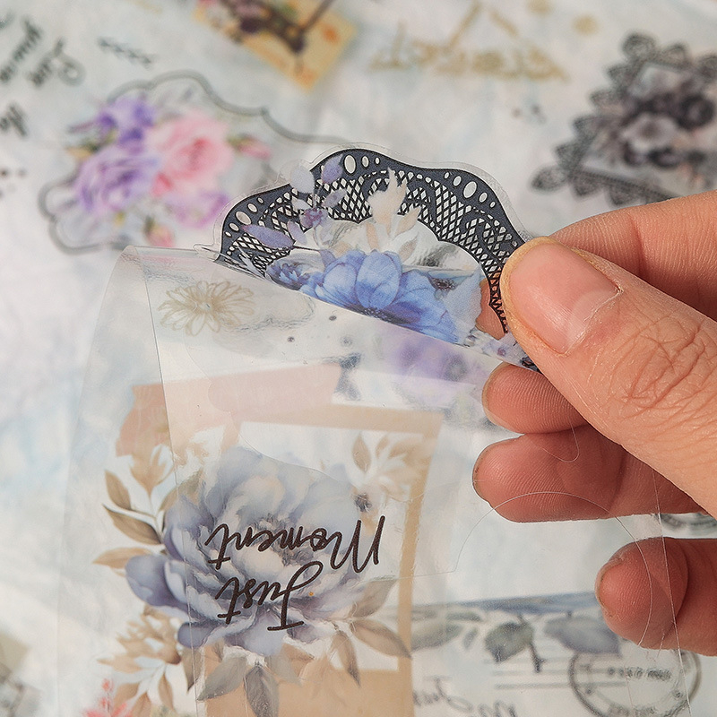 Σετ PET ταινιών και αυτοκόλλητων για DIY ημερολόγια – Διαφανές, αδιάβροχο ρομαντικό φλοράλ σχέδιο; Υλικό: PET; Κατασκευή: Ημιχειροποίητο και ημιμηχανοποιημένο; Μάρκα: Other; Άδεια IP: Όχι