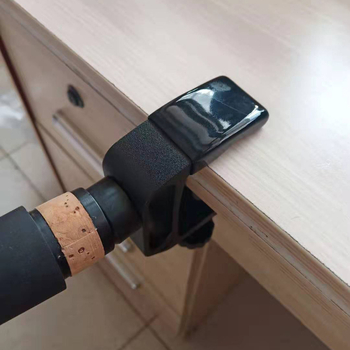 Suport pentru clarinet pentru birou – suport compact cu pernă din plută, model W17, construcție ABS/metal, margine antiderapantă a mesei