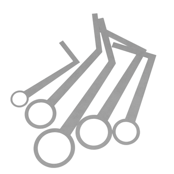 Unelte pentru reparații saxofon, oțel inoxidabil, modelul W61, pentru instrumente muzicale, ambalaj OPP