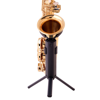 Nešiojamas sulankstomos saksofono laikiklis – plastiko ir metalo konstrukcija, modelis LD231, skirtas saksofono laikymui, su įtrauktu saugojimo krepšiu