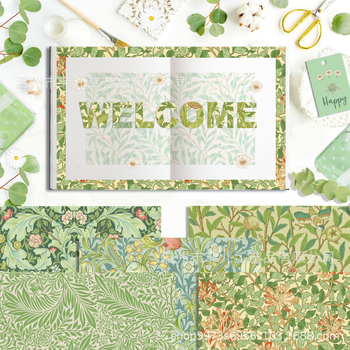 Χαρτό φόντου για DIY κολάζ με Morris μοτίβο αμπέλου (Υλικό: συνθετικά υλικά; Τέχνη: ημιχειροποίητο και ημιμηχανικό; Ιδανικό για δώρα σε πάρτι; Κατάλληλοι τύποι δώρων: ενήλικες, ζευγάρια, συνάδελφοι, παιδιά)