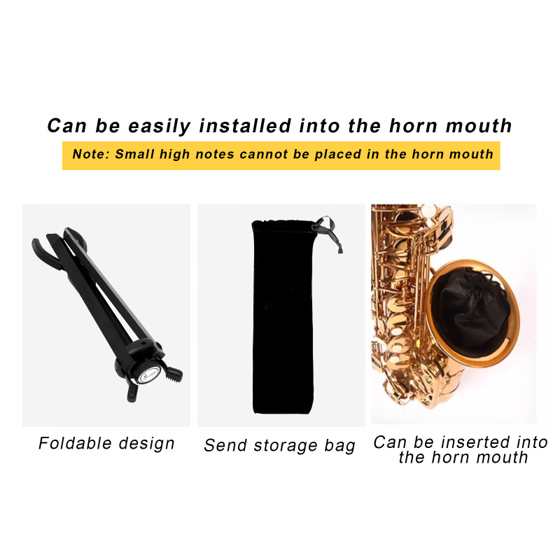Alt szaxofon állvány - fém, LD359, sík tartó, összecsukható, hordozható