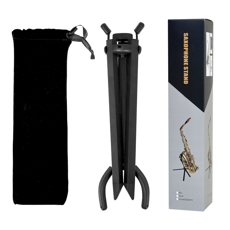 Alt szaxofon állvány - fém, LD359, sík tartó, összecsukható, hordozható