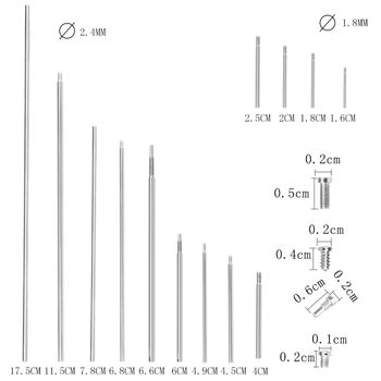 Obojės remonto dalių rinkinys — modelis W23; įrankių plienas; muzikiniams instrumentams; mediniai vamzdžių fitingai; vamzdžių jungtys