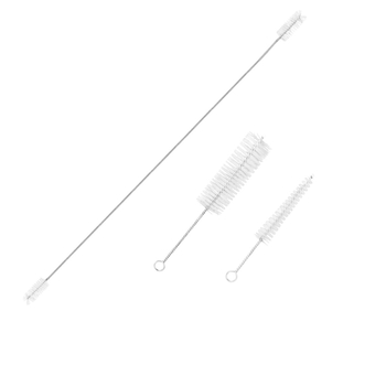 Čistiaci set na hudobný nástroj pre mosadzné nástroje, model B108, 3-dielny set s kefami z 304 nerezovej ocele a nylonovej vlny
