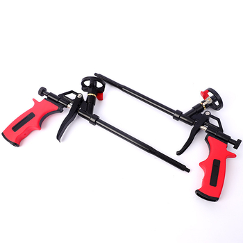 PTFE пистолет за пяна с превключвател и медна глава за полиуретанова пяна и уплътнител; макс налягане 200, макс поток 0,5, оптимално разстояние на пръскане 1000, материал: сплави/желязо/мед