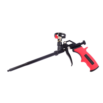 PTFE пистолет за пяна с превключвател и медна глава за полиуретанова пяна и уплътнител; макс налягане 200, макс поток 0,5, оптимално разстояние на пръскане 1000, материал: сплави/желязо/мед