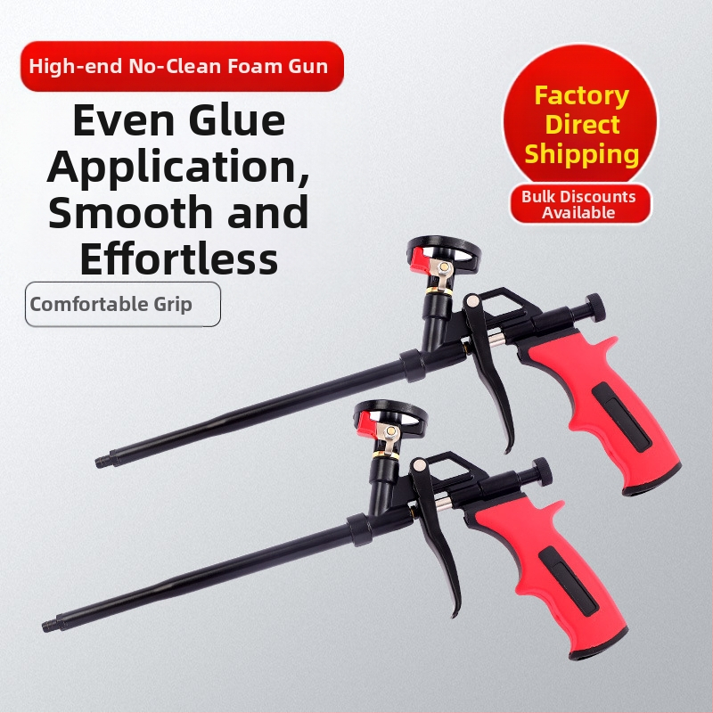 PTFE пистолет за пяна с превключвател и медна глава за полиуретанова пяна и уплътнител; макс налягане 200, макс поток 0,5, оптимално разстояние на пръскане 1000, материал: сплави/желязо/мед