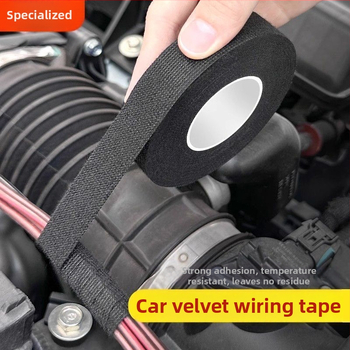 Bandă izolatoare pentru cablurile auto cu flanelă, rezistentă la temperaturi, uzură, ignifugă, izolare fonică, bază de polipropilenă (BOPP)