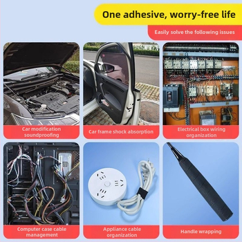 Λωρίδα μόνωσης καλωδίων αυτοκινήτου με φλανέλα, θερμοανθεκτική και ανθεκτική στη φθορά, ανθεκτική στη φλόγα, ηχομόνωση, βάση πολυπροπυλενίου (BOPP)