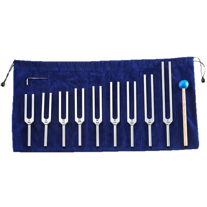 Furcă de acordare pentru yoga YC0919 - aliaj de aluminiu; potrivit pentru masaj de sănătate și instrumente muzicale; ambalaj: sac de pânză + carton exterior