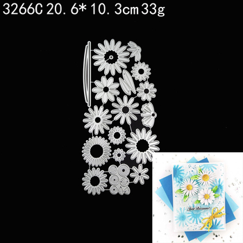 Matrica za rezanje margaretice za scrapbooking — karbon čelik, metalna gravirana matrica