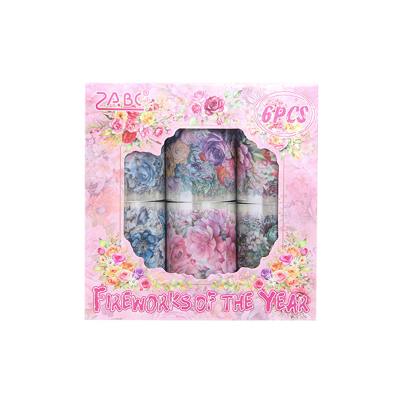 Διαφανές σετ PET ταινιών για DIY ημερολόγιο με εκτυπωμένα λουλούδια και αυτοκόλλητα σε μοντέρνο μινιμαλιστικό στυλ