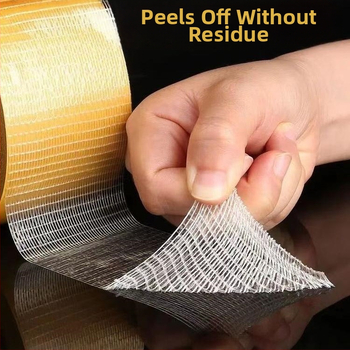 Διπλής όψεως ταινία με ύφασμα-βάση, υψηλή πρόσφυση, για επικόλληση στον τοίχο, χωρίς κατάλοιπα