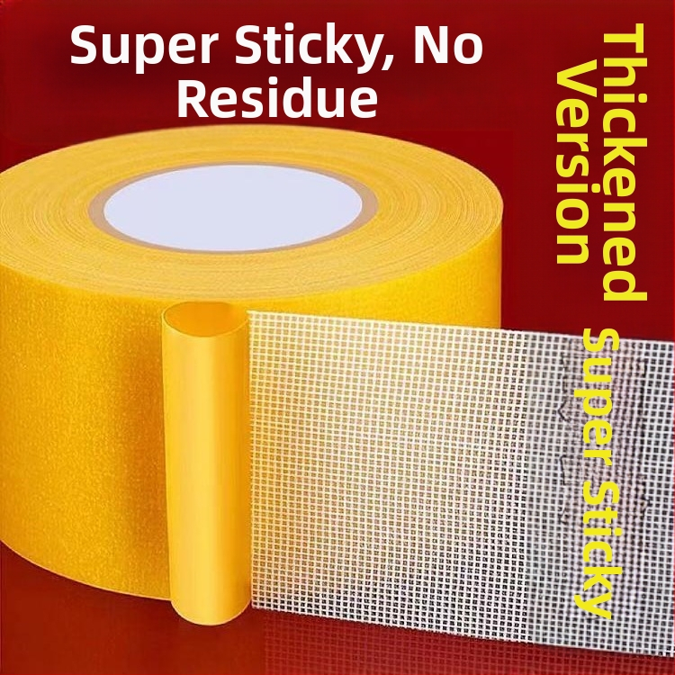 Διπλής όψεως ταινία με ύφασμα-βάση, υψηλή πρόσφυση, για επικόλληση στον τοίχο, χωρίς κατάλοιπα