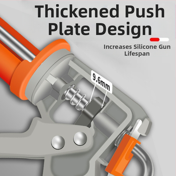 Αυτόματο πιστόλι διανομής σιλικόνης για γυαλί, μεταλλικό σώμα, οικιακή γενική χρήση