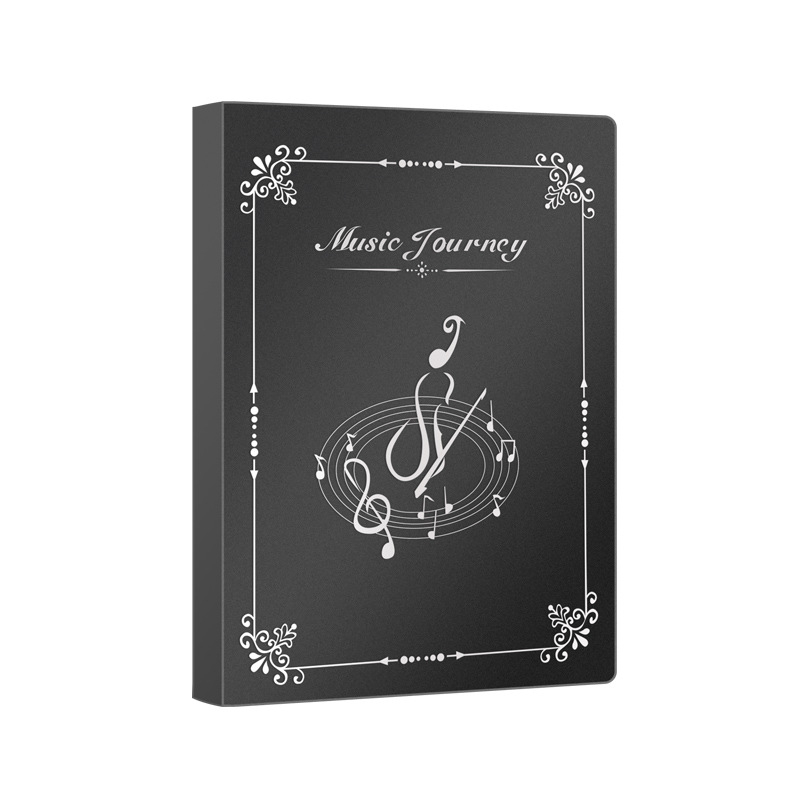 Папка за нотни партитури с прозрачно вътрешно джобче и водоустойчив документ пакет; покрита хартия, дебелина 0,55 мм, 20/30/40 страници