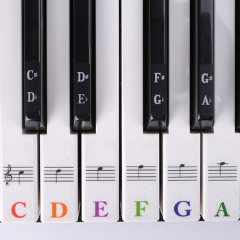 Pianino klavišų lipdukai - QT-0302; medžiaga: lipdukas; prekės ženklas: Chuan mei; skirta muzikiniams instrumentams.