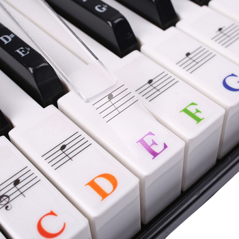 Pianino klavišų lipdukai - QT-0302; medžiaga: lipdukas; prekės ženklas: Chuan mei; skirta muzikiniams instrumentams.