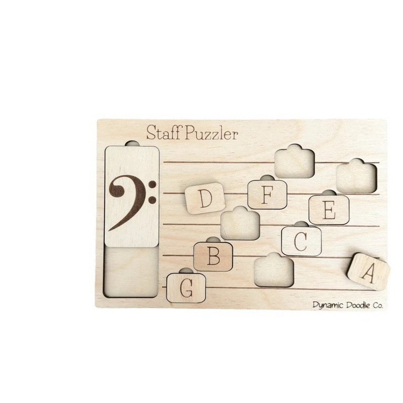 Dječji drveni glazbeni puzzle — obrazovna igračka za glazbeno učenje