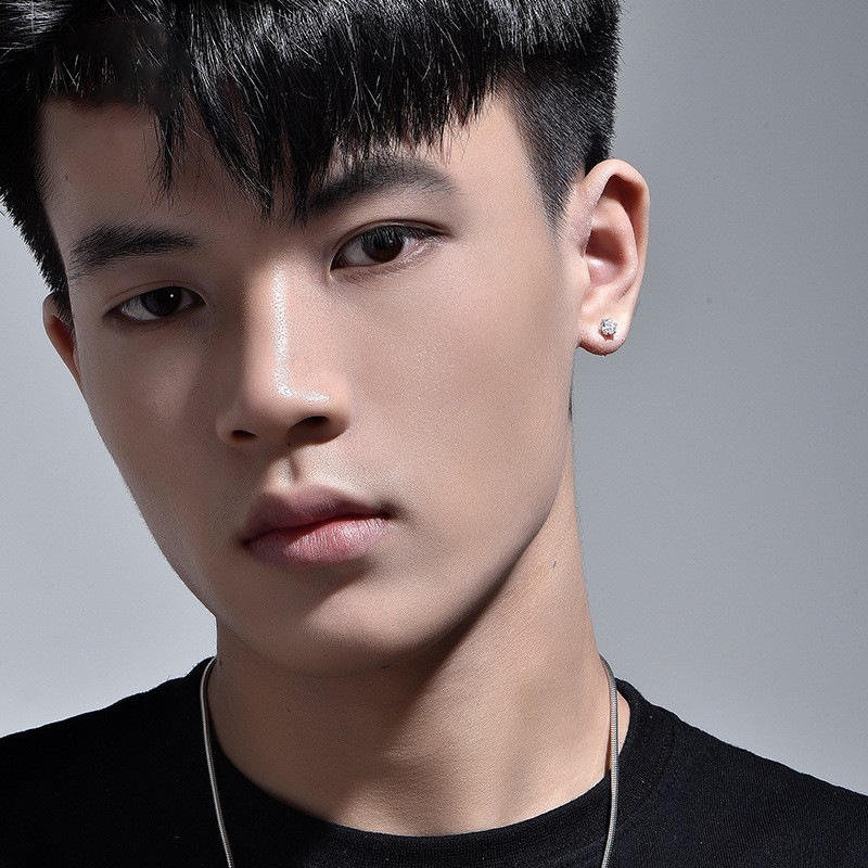 Σκουλαρίκια από 925 ασήμι με επίχρυση επίστρωση λευκόχρυσο, Chenpan, μόδα OL, Unisex