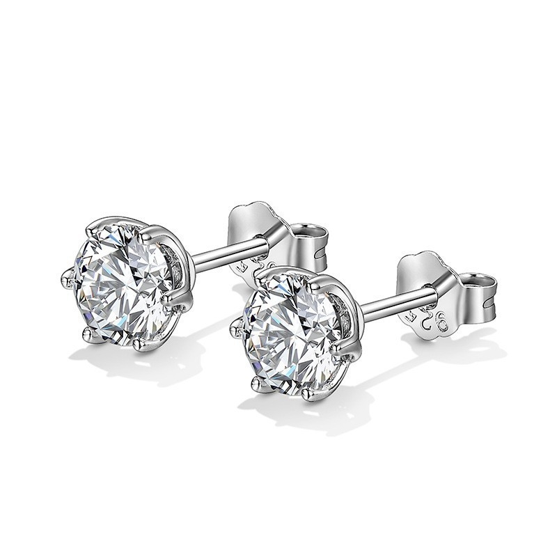 Σκουλαρίκια από 925 ασήμι με επίχρυση επίστρωση λευκόχρυσο, Chenpan, μόδα OL, Unisex