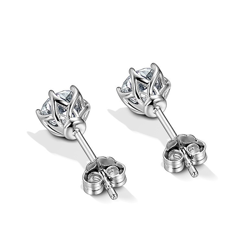 Σκουλαρίκια από 925 ασήμι με επίχρυση επίστρωση λευκόχρυσο, Chenpan, μόδα OL, Unisex