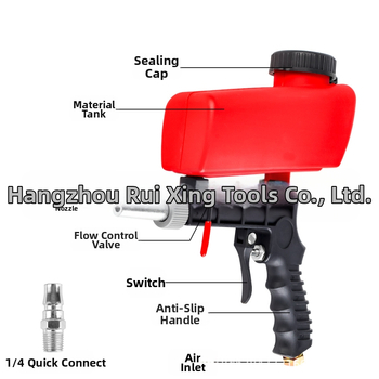 Pneumatikus homokszórópisztoly – kézben tartható, hordozható felületi homokfúvó készülék rozsdát és burrokat távolít el