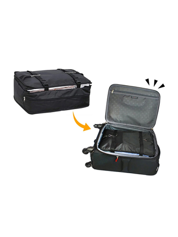 Αναδιπλούμενη κρεμάστρα αποθήκευσης για ταξίδια, 20–35L, πολυεστέρας, αναπνεύσιμη, επένδυση πολυεστέρα, μονόχρωμη