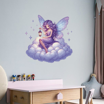 Τοίχου αυτοκόλλητο Ελφ Πριγκίπισσα – PVC, Αδιάβροχο, 1 τεμάχιο, Σχέδιο με χαριτωμένα ζώα, για σαλόνι και υπνοδωμάτιο