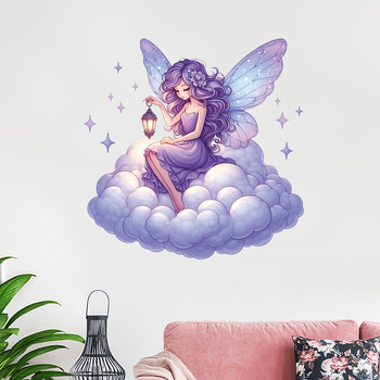 Τοίχου αυτοκόλλητο Ελφ Πριγκίπισσα – PVC, Αδιάβροχο, 1 τεμάχιο, Σχέδιο με χαριτωμένα ζώα, για σαλόνι και υπνοδωμάτιο