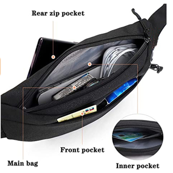 Unisex Τσαντάκι μέσης από νάιλον για υπαίθριους αθλητισμούς με θήκη για κινητό, πολύ ελαφρύ και ανθεκτικό στη φθορά, προσαρμόσιμο με εκτύπωση λογότυπου, κατάλληλο για γιόγκα και ορειβασία