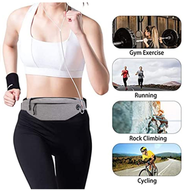 Unisex torbica za struk od najlona za vanjske sportove, s pretincem za telefon, ultra lagana i otporna, prilagodljiva otiskom logotipa, pogodna za jogu i planinarenje