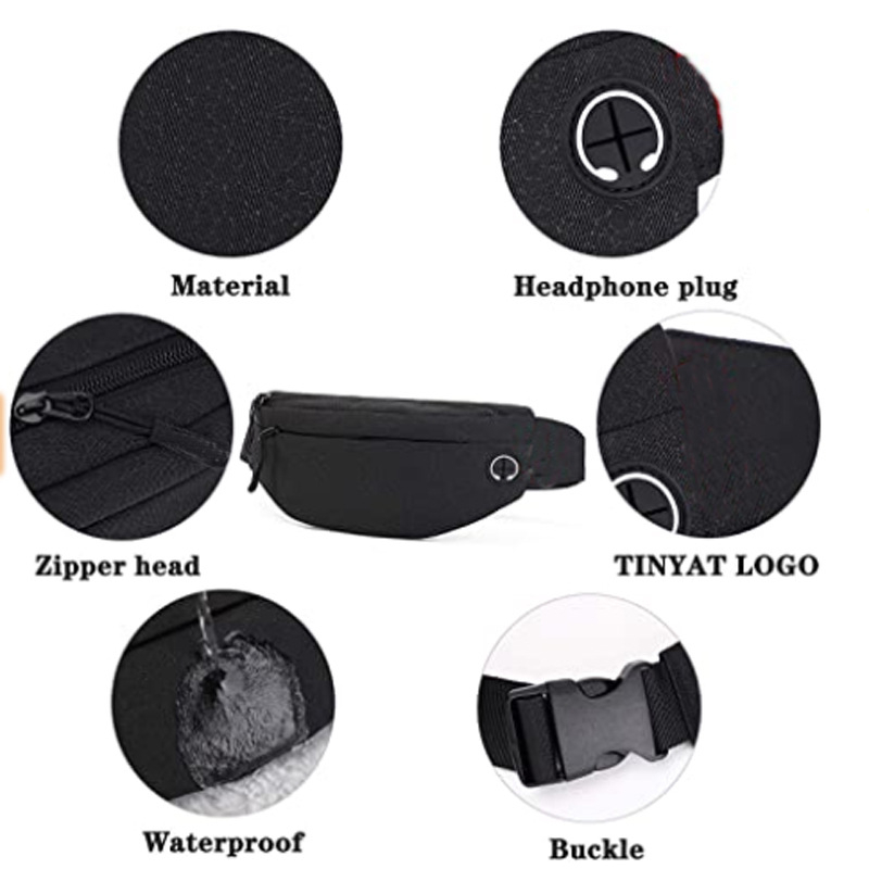 Unisex torbica za struk od najlona za vanjske sportove, s pretincem za telefon, ultra lagana i otporna, prilagodljiva otiskom logotipa, pogodna za jogu i planinarenje