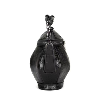 Τσάντα σε σχήμα τσαγιέρας, bucket bag, PU υλικό, κλείσιμο με φερμουάρ, εσωτερικά τσεπάκια για κινητό και για την κάρτα, μονό ιμάντα